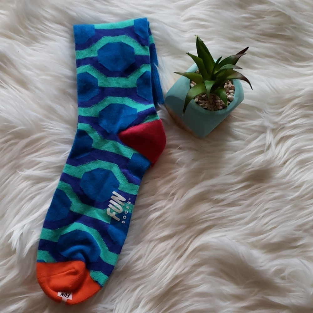 Fun Socks Teal Blue Dress Socks